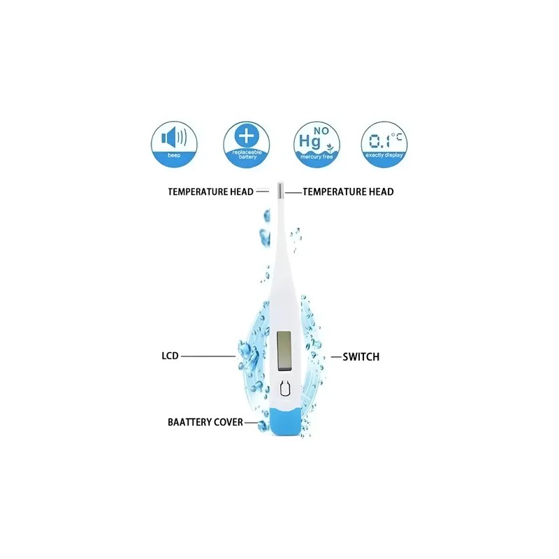 Termmetro Digital Frontal Muinaifte Blanco Para Axila Y Cuerpo