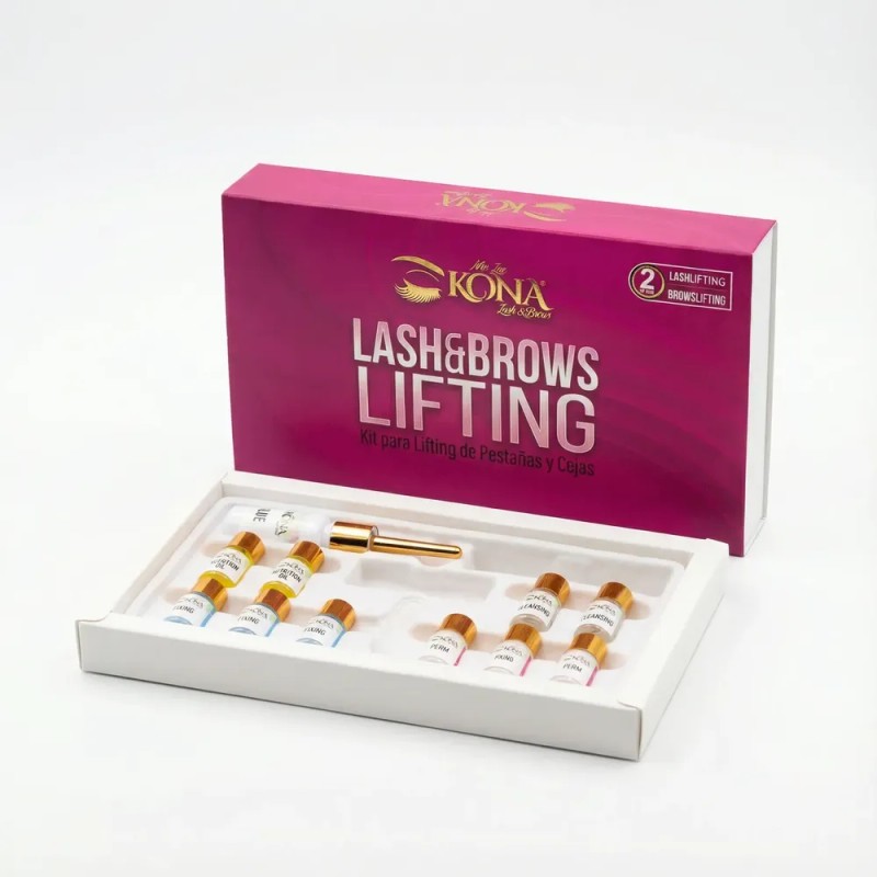 Kit Lash & Brow Lifting Pestañas Planchado Ceja Kona Lashes