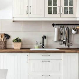 CABDM 10 Pack Polished Nickel Cabinet Pulls 5-1/16 Inch(128mm) Hole Center Cabinet Hardware Kitchen Cabinet Handles for Bathroom Drawer Pulls Dresser Pulls.