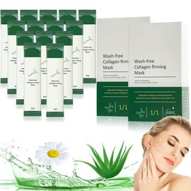 Korean Collagen Firming Mask, 40 PCS Portable Wash-Free Collagen Firming Mask, Sleeping Mask - Hydrating Anti-Aging, Korean Skincare Collagen Jelly Face Mask for Women & Men