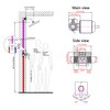 SKOWLL Rain Head Shower Kit Wall Mounted LED Shower Faucet