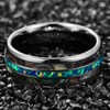NUNCAD Silver Rings for Men Women Tungsten Wedding Band with