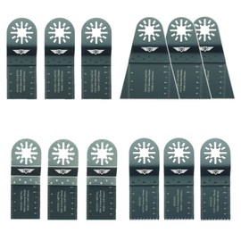 12 x TopsTools UNKA12 Mix Blades Compatible with Bosch Fein (Non-StarLock) Makita Milwaukee Einhell Ergotools Hitachi Parkside Ryobi Worx Workzone Multi Tool Accessories