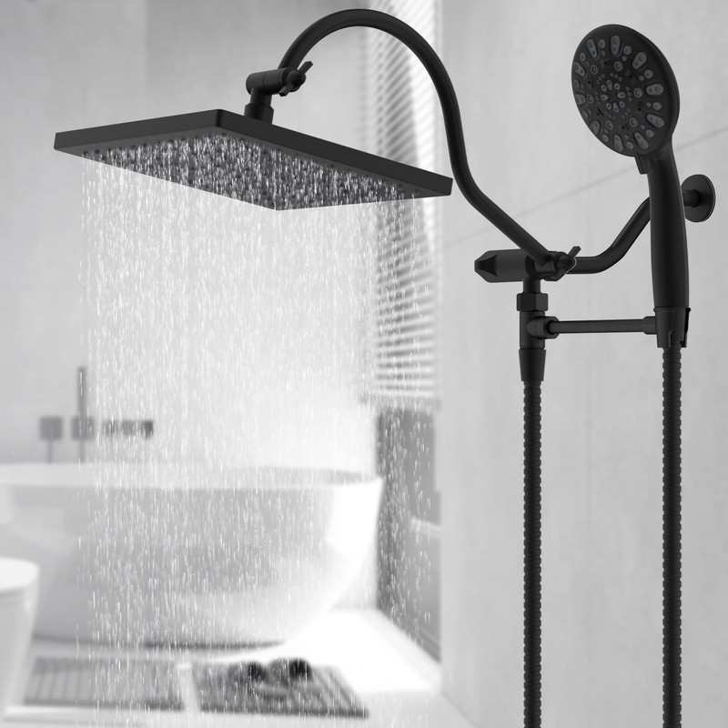 Hibbent All Metal Shower Head Holder, Adjustable Solid Brass Showerhead