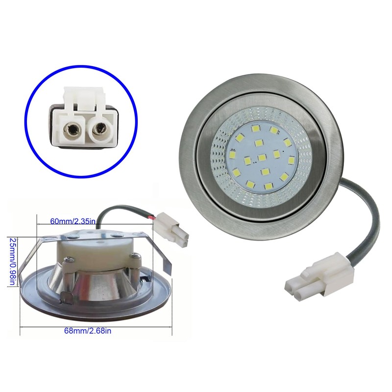 2-Pack 1.5W LED Cooker Range Hood Bulb Light 12V DC