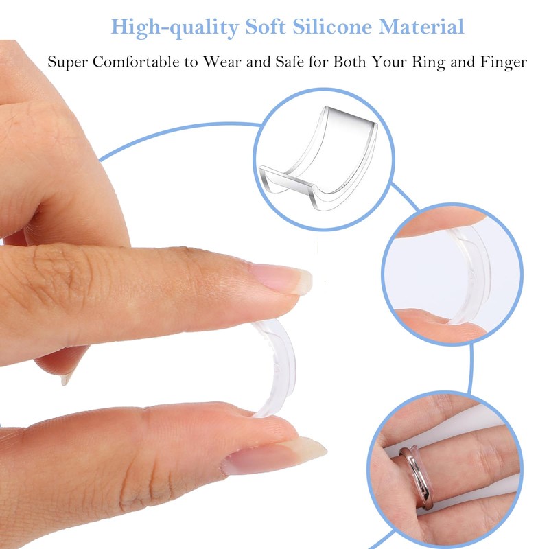 NUDFSY Ring Size Adjuster for Loose Rings, 14Pcs Invisible Ring