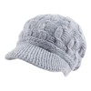 PESAAT Twist Women Visor Hat Warm Fleece Lined Beret Hats