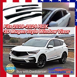 Window Visor 3D Mugen Style Wind Sun Guard Vent Deflector Fits Acura RDX 2019-24