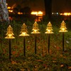 GULELAYAR Christmas Solar Lights, 5 in 1 String Lights Snowflake