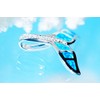Whale Tail Blue Opal & Clear Cubic Zirconia Line Embellished