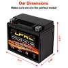 FLPRO YTX12-BS Battery for Honda ATC125M/ATC250