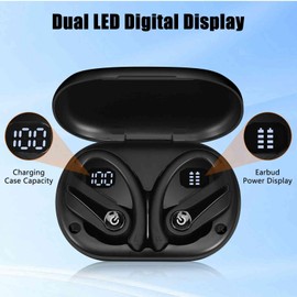 Wireless Earbuds for alcatel Shine Lite with Immersive Sound True 5.0 Bluetooth Over The Ear Sport Headphones with a Charging Case - Stereo Calls Touch Control IPX7 Sweatproof Deep Bass