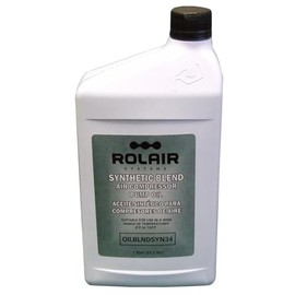 Rolair 34 Oz (Bottle) All-Weather Synthetic-Blend Air Compressor Oil