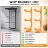 3-Tier Bamboo Yoga Mat Holder Wall Mount, Yoga Mat Storage