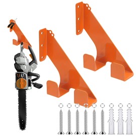 zxbaers 2PCS Chainsaw Wall Mount, Heavy Duty Chainsaw Holder, Chainsaw Hanger, Garage Organization Garage Storage Shed Organizer Mounted Chainsaw Rack