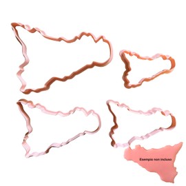 Tagliabiscotti.it - Set Cutter Sicilia Regione - Formina Stampo per creare biscotti o decorazioni in pasta di zucchero. Misure 6-8 - 10-12cm
