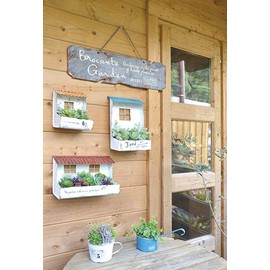 azi-azi Tin Roof Wide Red Planter