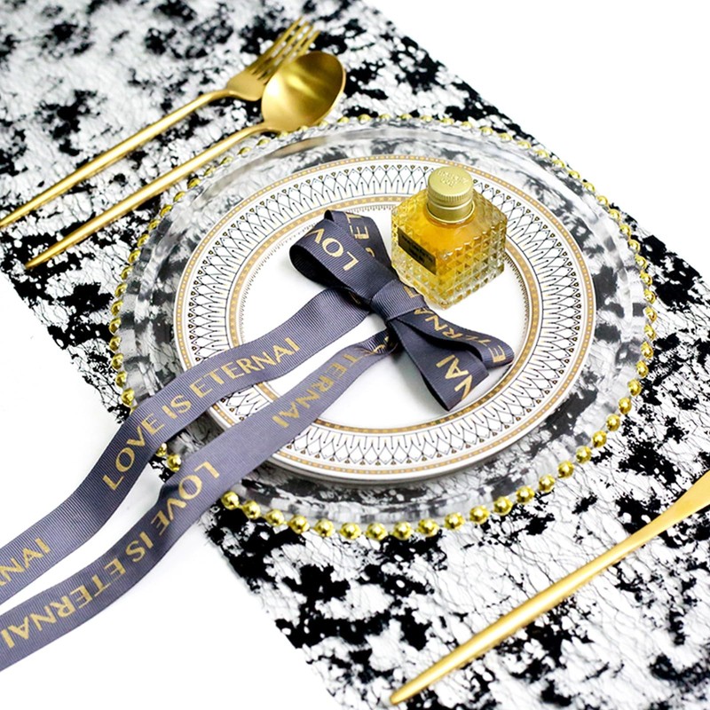 10m x 28cm Table Runner Sparkling Polyester Tulle Ribbon Roll