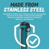 Ion8 Leak Proof Slim Water Bottle, Stainless Steel, 600ml (20oz),