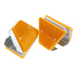 Ipetboom 2pcs High Visibility Road Reflective Markers Trapezoidal Traffic Safety Delineators for Enhanced Vehicle Safety Reflectors for Driveways and