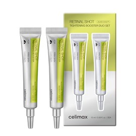 celimax The Vita A Retinal Shot - Refuerzo de apriete (Duo Set 15mlx2) | 0.1% retinal, 3% matryxyl, retinoide de alta resistencia para antienvejecimiento, minimizador de poros, arrugas y líneas finas, piel más firme, set de regalo