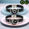 ZENRUIMING 2pcs sun star moon glow-in-the-dark bracelets, men's and women's