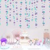 AINIUNIU 52 Ft Iridescent Mermaid Garland with Jellyfish Seashell Starfish