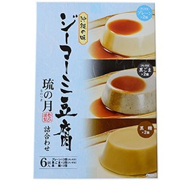 Jimami Tofu, Ryukunotsu, Brown Sugar, Plain, Black Sesame, 2 Cups each x 1 Box, Asahi