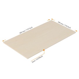 FAAING 24 Pieces 24 Pieces 20 x 10 cm Wooden Panels for Crafts, 2 mm Poplar Plywood Basswood Plywood, Thin Wooden Panel for Crafts and DIY Model