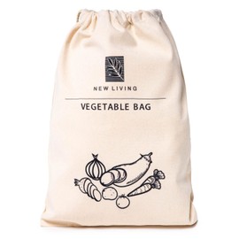 New Living Vegetable Bags Multi Pack | Organic Linen Materials | Eco Product Food Storage Bag | 26 * 38cm (4 Pack)