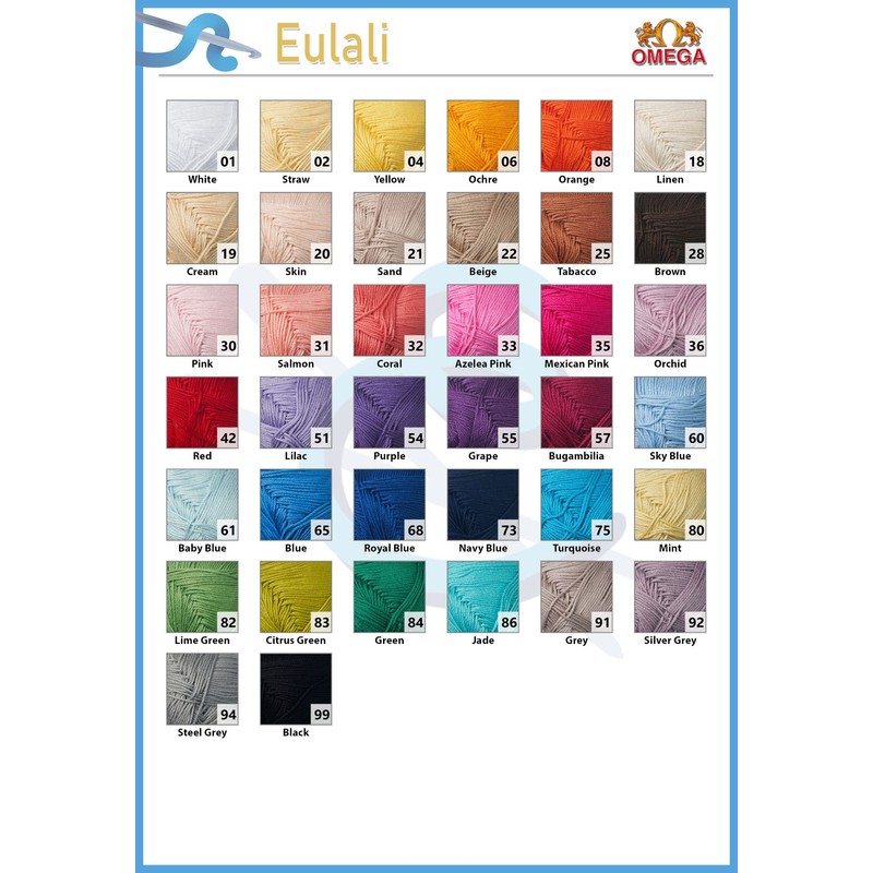 Hilaza Eulali 100% algodón, madeja de 100 gramos (Lila)