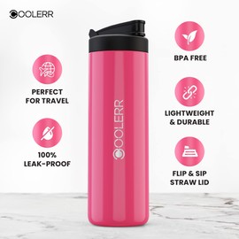 Vista Slim | Insulated Water Bottle | Water Bottles with Straw | BPA Free Stainless Steel Water Bottle | Adults & Kids Metal Water Bottles | Premium Packaging