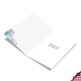 NobleWorks - Funny Get Well Greeting Card with 5 x 7 Inch Envelope (1 Card) Insurance Tests C4019GWG