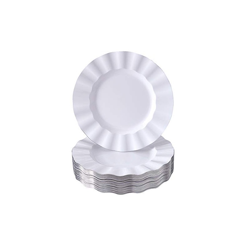 Silver Spoons Fancy Appetizer Plates | 20 pc | Heavy