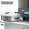 BigPonPon Fireproof Document Box, Hard Case Highly Flame-Resistant Fire Proof