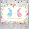 AIBIIN 7x5ft Bunny Gender Reveal Backdrop What Will Our Little