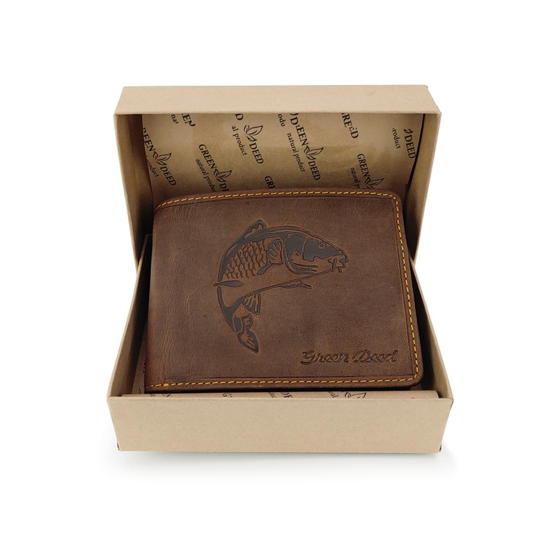 GREEN DEED Genuine Leather Men's Wallet - Large Leather Wallet