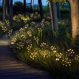 PATIOPIA Solar Lights Outdoor Firework Lights 8 Pack,Waterproof Solar Swaying Lights for Yard,Pathway,Flowerbed, Patio Decor,Gardening Gifts for Christmas Decorations