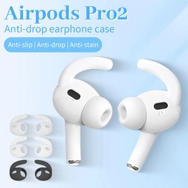 JEYORZY 3 Paar Silikon Ohrpolster Kompatibel mit Airpods Pro 2 Kopfhörer, Anti Drop Ohrbügel für Ear pods Schutz Headset, Anti Rutsch Schutz, Mehrfarbig