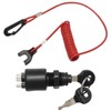 Vkinman 5005801 Ignition Switch and Key Assembly with Safety Lanyard,