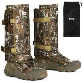 GearOZ Snake Gaiters Snake Chaps, Waterproof Lower Legs Snake Guards, Snake Bite Protective Gaiters, Anti-Snake Boots for Men/Women, Adjustable Size for Hunting/Hiking/Farm Working, Camo