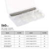 Gasea 560pcs 2.54mm Dupont Connector Housing Crimping Pins Male/Female Adapter