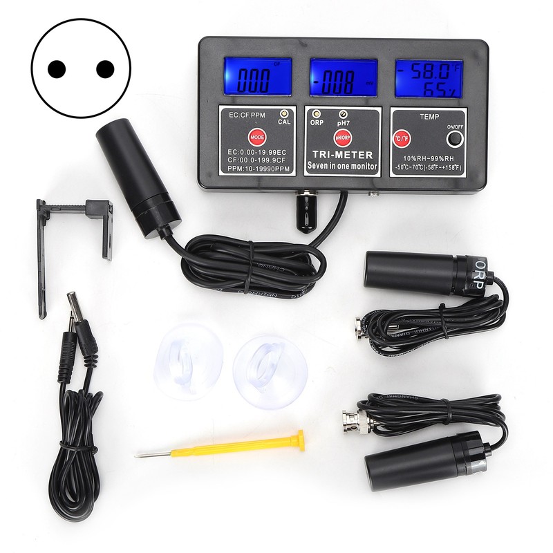PH‑218 7 in 1 Water Quality Tester PH/TEMP/EC/CF/TDS/OPR/RH Water Meter