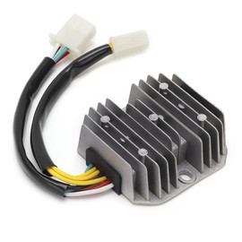 Voltage Rectifier, 12 V Motorcycle Voltage Regulator Rectifier 7 Wires Dual Plug Aluminium Alloy for Scooters Moped ATV