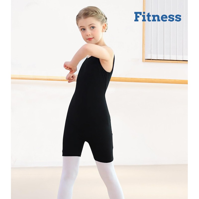 ACOCOPY Girls Leotards for Gymnastics Sparkly Biketards Unitard with Shorts