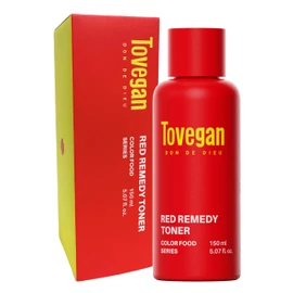 Tovegan Red Remedy Toner, 5.1 fl oz (150 ml), Facial Lotion, Cleansing, Exfoliate Care, Moisturizing, Korean Cosmetics, Sensitive Skin, Dry Skin