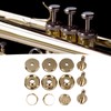 12Pcs Trumpet Accessories Metal Upper and Lower Covers Buttons Connecting