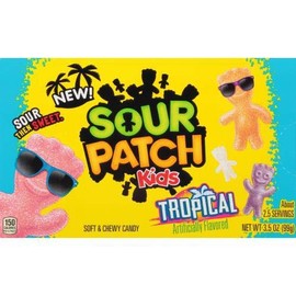 Sour Patch Kids Tropical Sweet and Sour Gummy Candy (Pack of 6)