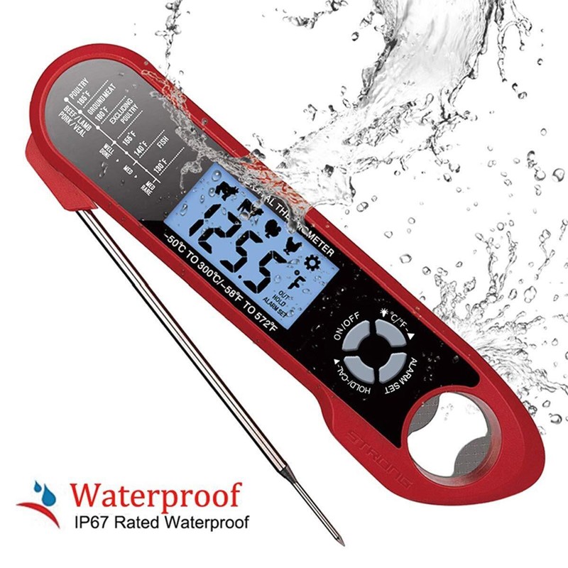 STRONG Digital Meat Thermometer for Cooking Smoker Oven Double-Probe Meat