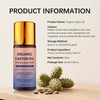 JISKG 2 Pcs Organic Castor Oil with Rose Quartz Roller,